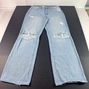 Vervet Jeans Women's 33x33* Leslie High Rise Flare Blue Distressed Denim Tag 31